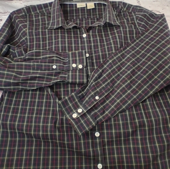 L.L. Bean Womens "Wrinkle Resistant" Celtic Plaid Button Down L - Picture 11 of 15